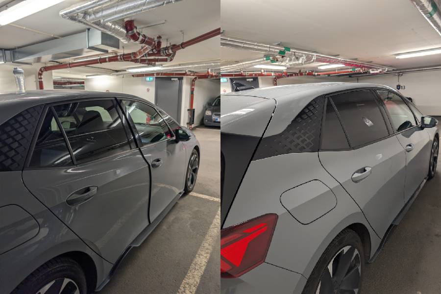 Tonad Cupra med solfilm i Stockholm